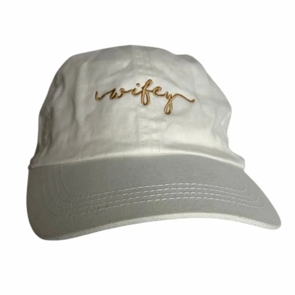 Wifey Embroidered White and Gold Cap